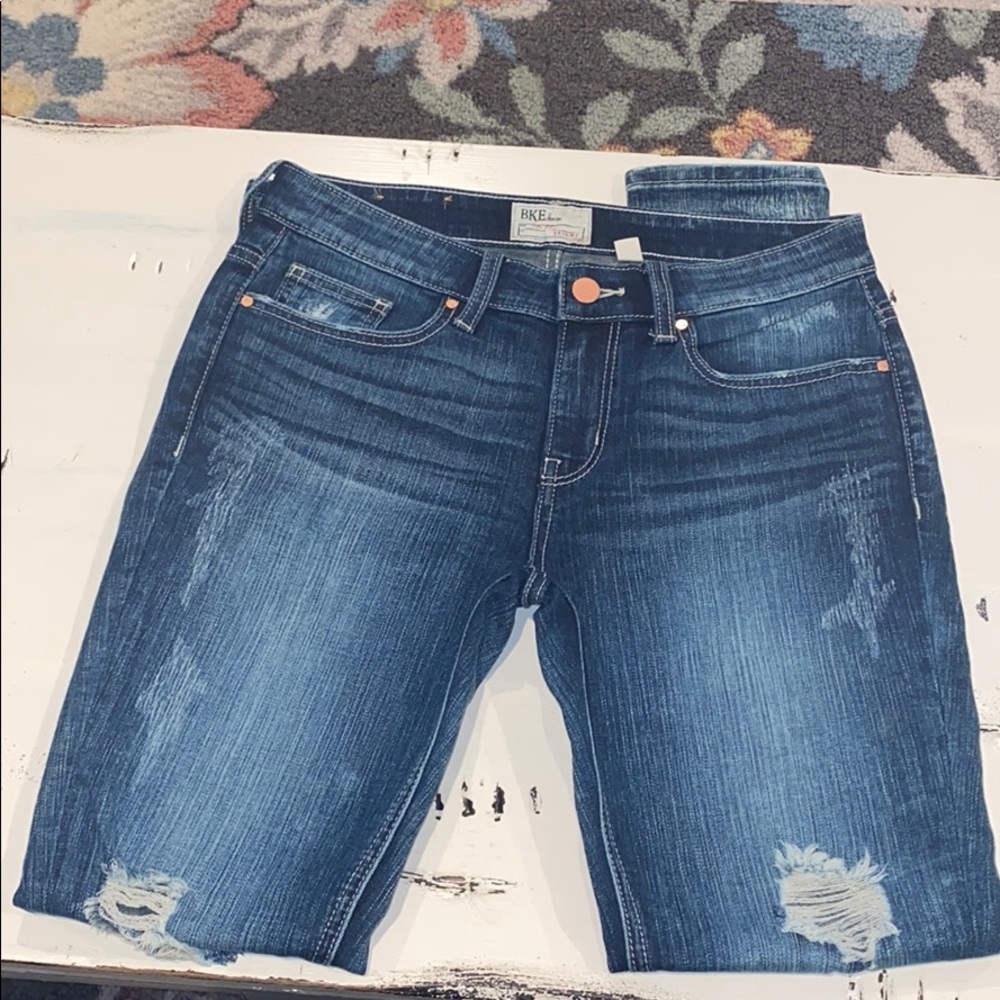 BKE Stella Destructed Skinny Jeans